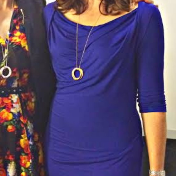 Vivienne Westwood cobalt blue midi dress with asymmetric hem - Picture 2 of 2
